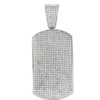 3D Dog Tag Pave CZ Iced Out Pendant HipHopBling