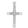 4 Row Polished Row Cross CZ Iced Out Pendant HipHopBling