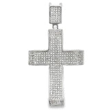 5 Row Cross Bling CZ Iced Out Pendant HipHopBling