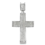 5 Row Cross CZ Iced Out Pendant HipHopBling