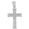 Triple Row Cross CZ Iced Out Pendant