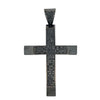 Clean Polished 4 Row Black Cross CZ Iced Out Pendant HipHopBling