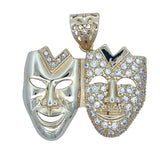 Comedy Tragedy CZ Iced Out Pendant HipHopBling