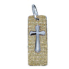 Cross Dog Tag Canary Yellow CZ Iced Out Pendant HipHopBling