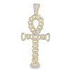 Cuban Ankh Tennis Cross Gold CZ Iced Out Pendant HipHopBling