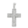 Double Layer Cross CZ Iced Out Pendant HipHopBling