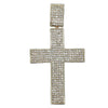 Gold 6 Row CZ Cross Iced Out Pendant HipHopBling