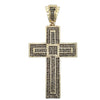 Gold Layered Black CZ Iced Out Cross Pendant HipHopBling