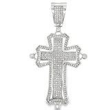 Halo Cross CZ Iced Out Pendant HipHopBling