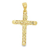 INRI Jesus Detailed Cross Crucifix Gold Pendant HipHopBling