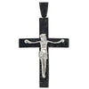 Jesus Crucifix Black Cross CZ Iced Out Pendant HipHopBling