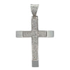 Polished 4 Row Cross CZ Iced Out Pendant HipHopBling