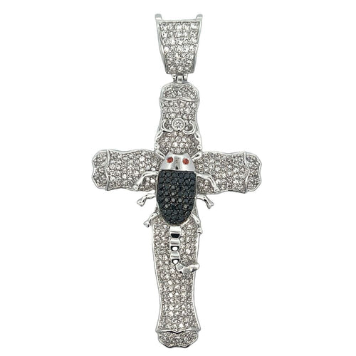 Scorpion Cross CZ Iced Out Pendant HipHopBling