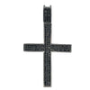 Triple Row All Black CZ Cross Iced Out Pendant HipHopBling