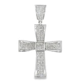 Wealthy Cross CZ Iced Out Pendant HipHopBling