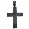 XL 7 Row All Black CZ Cross Iced Out Pendant HipHopBling