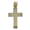 XL 7 Row Gold Yellow CZ Cross Iced Out Pendant HipHopBling