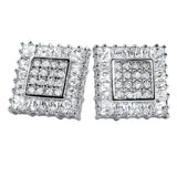 Baguettes & Princess Box CZ Iced Out Earrings