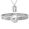 Heart Lock Bangle with Pendant Key Set