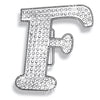 F Initial Jumbo Belt Buckle Rhodium