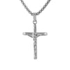 Micro Rounded Crucifix Cross Stainless Steel Pendant