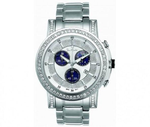 Joe Rodeo Trooper 3.25ct Diamond Watch Pearl Chrono