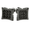 Kite Small Black CZ Micro Pave Earrings