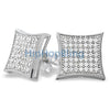 XL Kite CZ Micro Pave Iced Out Earrings .925 Silver