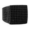 11 Row Black CZ Bling Bling Ring