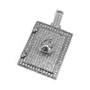 3D Safe Bank Vault Rhodium CZ Bling Bling Pendant