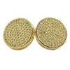 Jumbo Circle Lemonade CZ Bling Bling Earrings