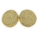 Jumbo Circle Lemonade CZ Bling Bling Earrings