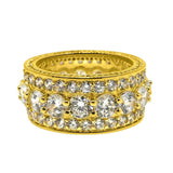 Bling Bling Royal 360 Eternity Band Gold CZ Ring