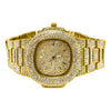 Custom Bling Bling Gold Blizzard Watch