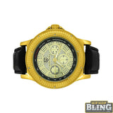 Tachymeter Gold Bling Diamond Super Techno Watch