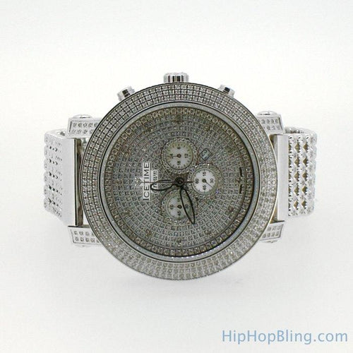 6.00 Carat Diamond Bezel & Band Icetime Steel Watch