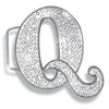 Q Initial Jumbo Belt Buckle Rhodium