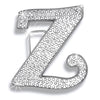 Z Initial Jumbo Belt Buckle Rhodium