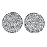 Jumbo Circle CZ Bling Bling Micro Pave Earrings