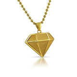 Mini Diamond Shape Gold .925 Sterling Silver Pendant