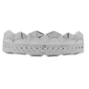 Sharp Diamond Cut Platinum Teeth Grillz