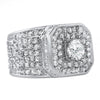 Presidential Rhodium CZ Bling Bling Ring