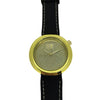 Gold Round Polished Bezel Hip Hop Watch