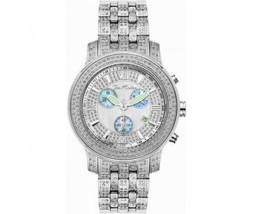 Joe Rodeo 3.50ct Diamond Band Watch Blue Chrono 2000 Series