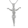 Jesus Crucifix .925 Sterling Silver CZ Pendant