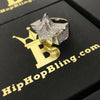 Super Star Rhodium CZ Bling Bling Ring