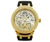 Golden Skeleton Watch Joe Rodeo 2.20ct Diamonds