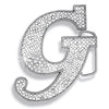 G Initial Jumbo Belt Buckle Rhodium