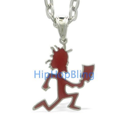 Small Red Hatchet Man Silver Pendant & Chain Officially Licensed