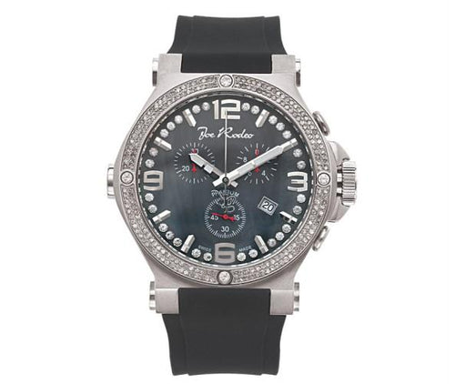 Joe Rodeo Phantom 2.25ct Diamond Watch Black Dial & Strap